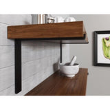 Knape & Vogt Black Steel Shelf Bracket 10 in. L 75 lb, Pack of 8