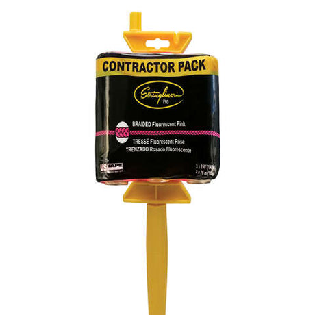 Stringliner PRO Mason's Line and Reel Contractor Pack 250 ft. Fluorescent Pink Fine Braided Line