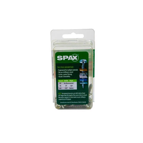 SPAX Multi-Material No. 8 in. X 1-1/2 in. L Phillips/Square Pan Head Serrated Construction Screws