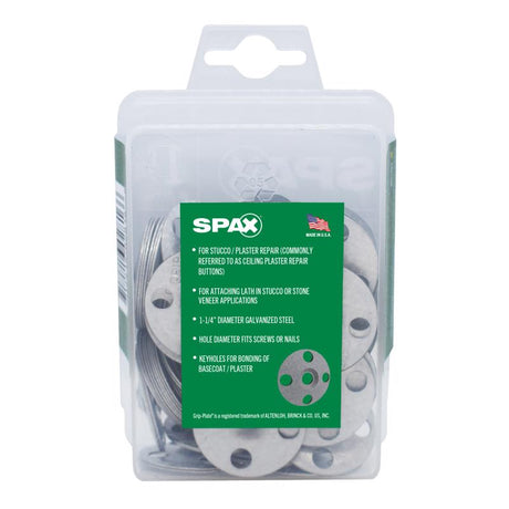 SPAX Grip-Plate Galvanized Steel 1-1/4 in. Flat Washer 80 pk