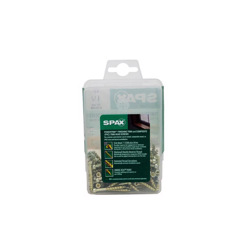 SPAX PowerTrim No. 8 in. X 1-1/4 in. L Star Round Head Serrated Trim Screws