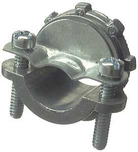 Halex 20511 Clamp Connector, 3/8 in, 1-3/16 in L, Zinc, 5/BAG
