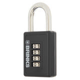 Brinks 2-1/8 in. H X 1-5/8 in. W X 3/4 in. L Die-Cast Zinc 4-Dial Combination Padlock