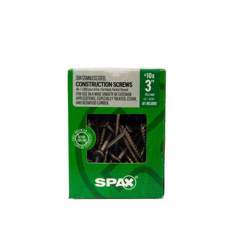 SPAX Multi-Material No. 10 Label X 3 in. L Star Flat Head Serrated Construction Screws