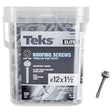 Teks Elite No. 12 X 1-1/2 in. L Hex Drive Hex Washer Head Self Tapping Roofing Screws