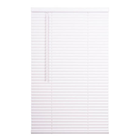 Living Accents Vinyl 1 in. Mini-Blinds 39 in. W X 72 in. H White Cordless