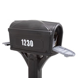 Simplay3 Polymer Post Mount Black Mailbox And Post