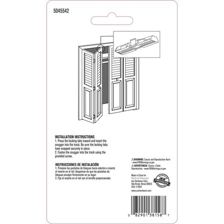 Ace Matte White Plastic Bi-fold Snugger 2 pc