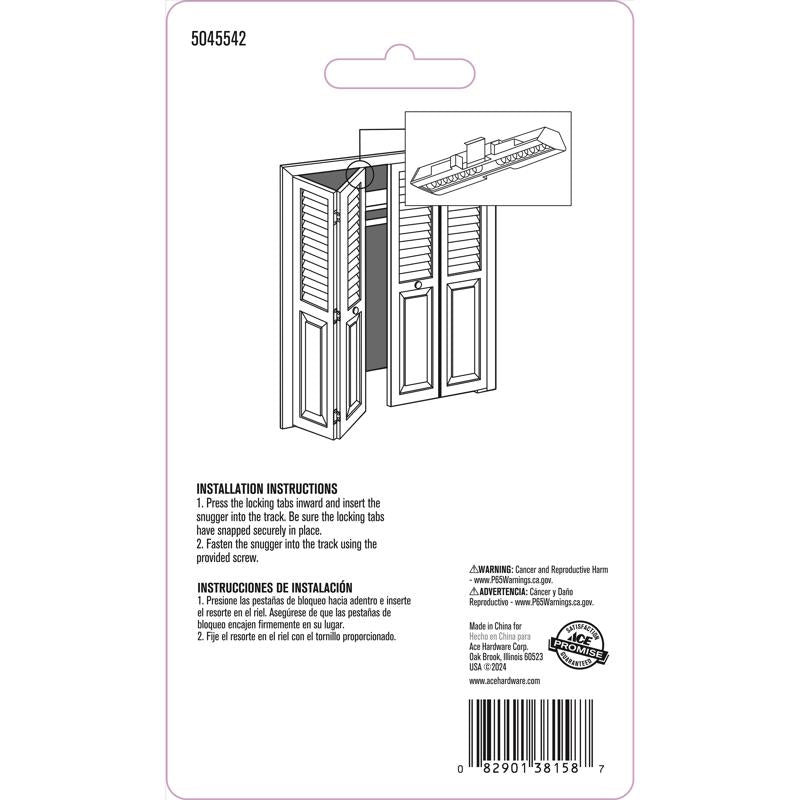 Ace Matte White Plastic Bi-fold Snugger 2 pc