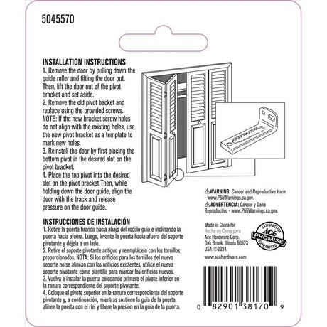 Ace Zinc-Plated Silver Steel Bracket 1 pc