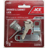 Ace Chrome Silver Zinc Cabinet/Drawer Lock