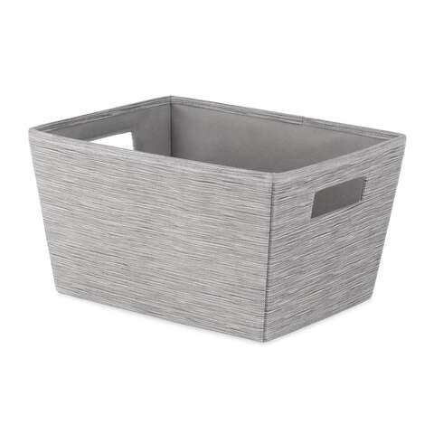 Whitmor Gray Shelf Tote 7.5 in. H X 13 in. W X 10 in. D Stackable, Pack of 6