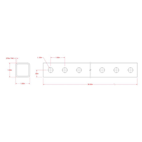 SteelWorks 1 in. D X 3 ft. L Tube 1 pk