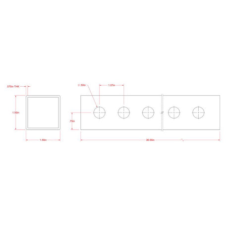 SteelWorks 1-1/2 in. D X 3 ft. L Tube 1 pk