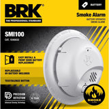 BRK Battery-Powered Ionization Smoke Detector 1 pk