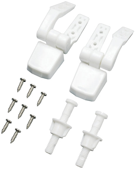 Plumb Pak PP835-34 Seat Hinge, Universal, Plastic, White
