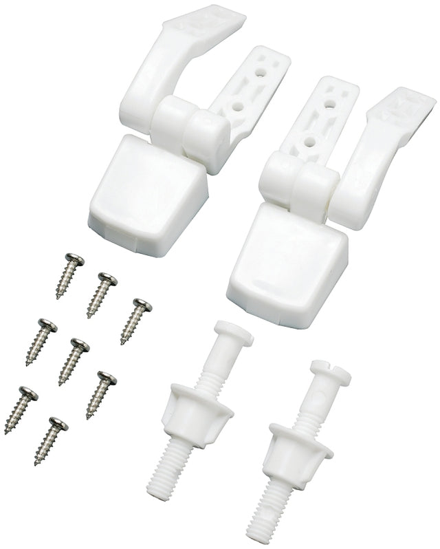 Plumb Pak PP835-34 Seat Hinge, Universal, Plastic, White