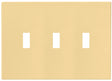 Eaton Wiring Devices PJS3V Wallplate, 4-7/8 in L, 6-3/4 in W, 3 -Gang, Polycarbonate, Ivory, High-Gloss