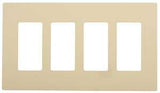 Eaton Cooper Wiring PJS PJS264LA Wallplate, 4-7/8 in L, 8.56 in W, 4 -Gang, Polycarbonate, Light Almond, Pack of 6