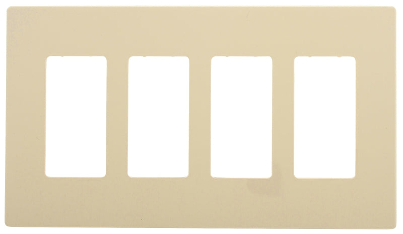 Eaton Cooper Wiring PJS PJS264LA Wallplate, 4-7/8 in L, 8.56 in W, 4 -Gang, Polycarbonate, Light Almond, Pack of 6