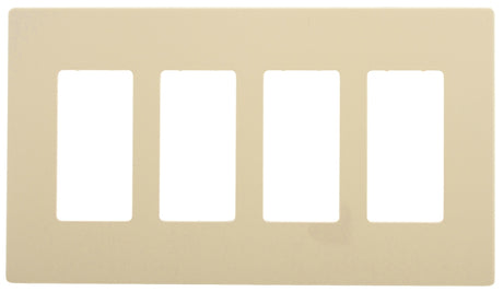 Eaton Cooper Wiring PJS PJS264LA Wallplate, 4-7/8 in L, 8.56 in W, 4 -Gang, Polycarbonate, Light Almond, Pack of 6