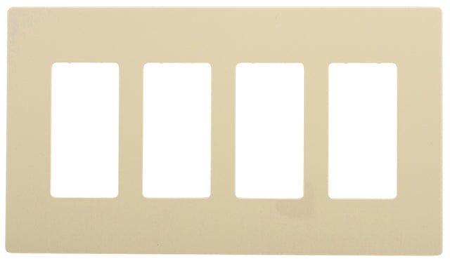 Eaton Cooper Wiring PJS PJS264LA Wallplate, 4-7/8 in L, 8.56 in W, 4 -Gang, Polycarbonate, Light Almond, Pack of 6