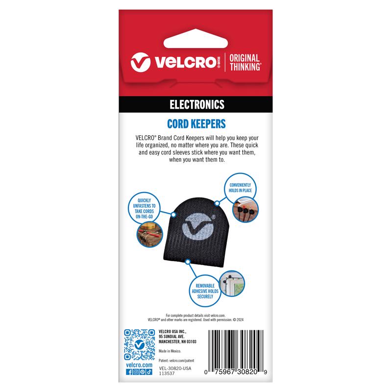 VELCRO Brand Mini Nylon Cord Organizer 2.63 in. L 5 pk