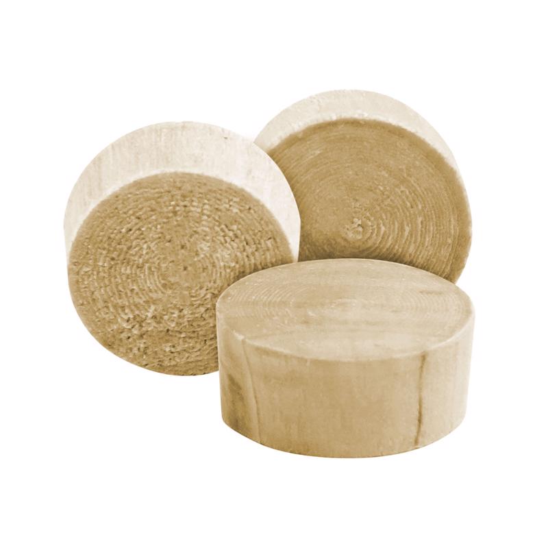Richelieu Flat Birch Head Plug 3/8 in. D X .38 in. L 25 pk Natural, Pack of 5