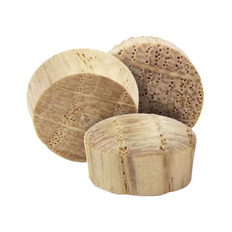 Richelieu Round Oak Head Plug 5/16 in. D X .32 in. L 25 pk Natural, Pack of 5