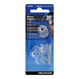 HILLMAN Plastic Coated Clear Mirror Holder Kit 20 lb 4 pk, Pack of 10