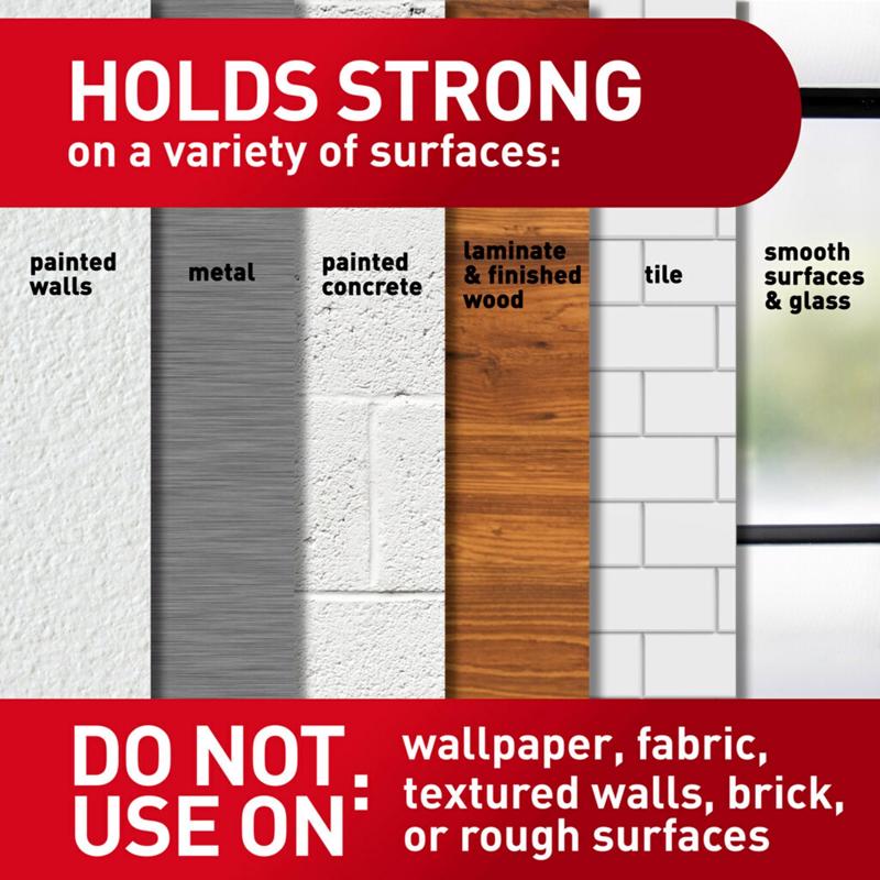 3M Command Large Foam Strips 3.65 in. L 8 pk, Pack of 6
