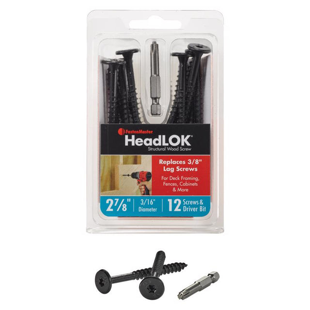 FastenMaster Headlok 2-7/8 in. L Torx Ttap T30 Coarse Structural Wood Screws 1 pk