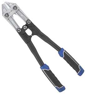 Vulcan JL-WD-0614 Bolt Cutter, 5 mm Cutting Capacity, Chrome-Molybdenum Steel Jaw, 14 in OAL, Black/Blue Handle