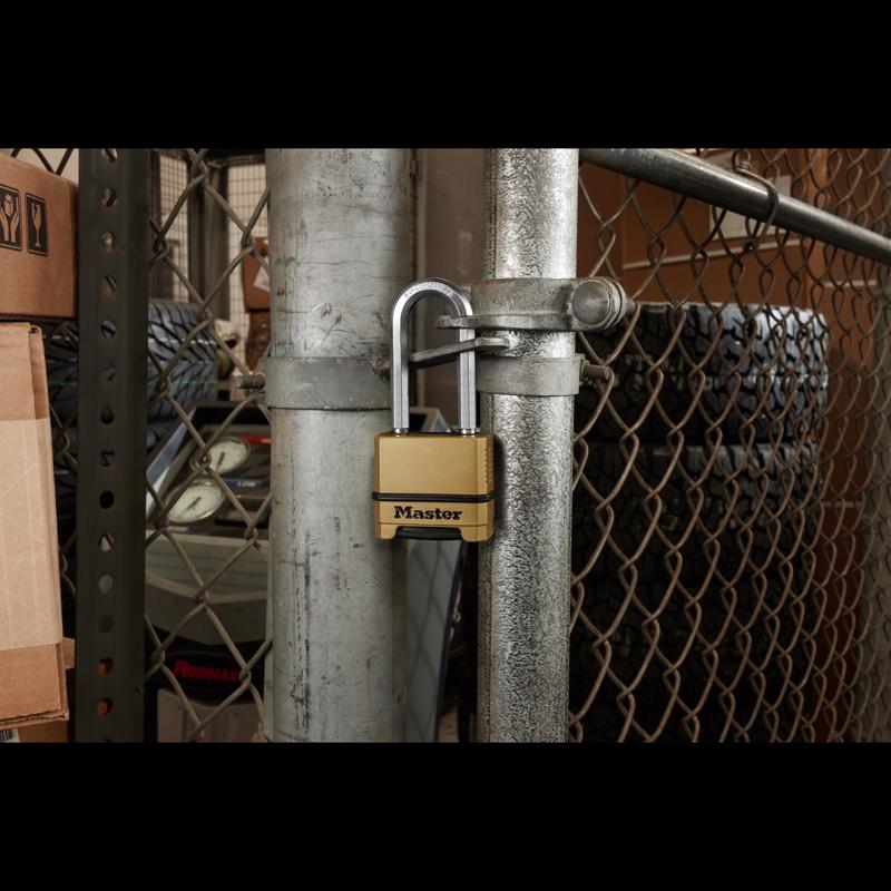 Master Lock 2 in. W Brass 3-Digit Combination Combination Padlock