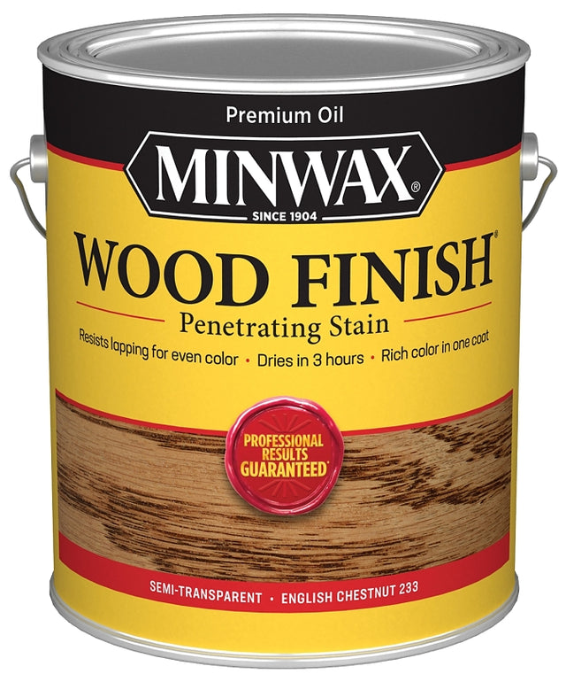 Minwax Wood Finish 710870000 Wood Stain, English Chestnut, Liquid, 1 gal, Can, Pack of 2