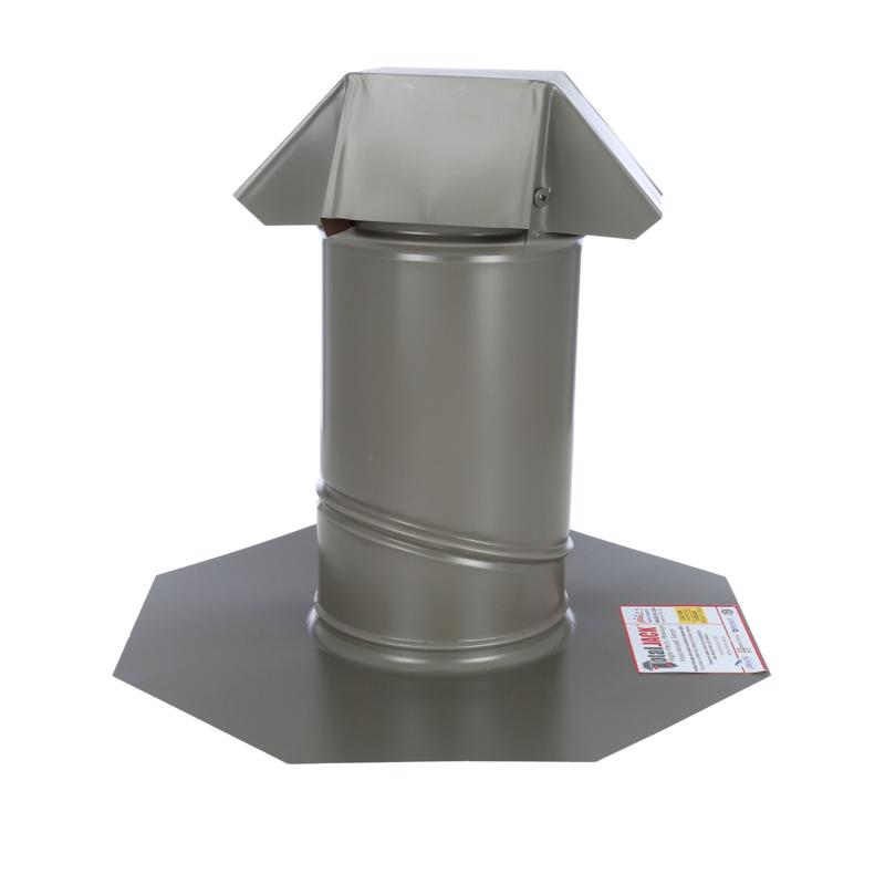 Air Vent 15 in. W X 15 in. L Galvanized Steel Roof Flashing Weathered Wood