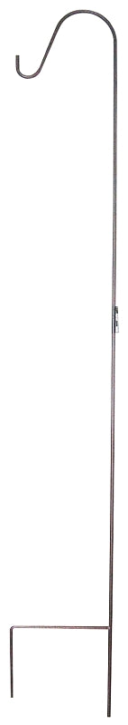 Landscapers Select GB-3089-1 Single Shepherd Hook, 12 in L, 64 in H, Steel, Hammered Bronze, Matte, Floor