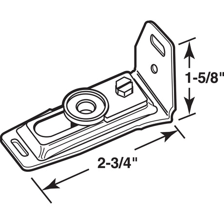Prime-Line 0.38 in. D X 2.75 in. L Zinc-Plated Gold Steel Bracket 1 pk