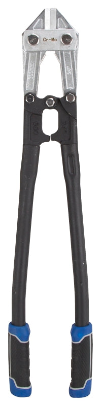 Vulcan JL-WD-0624 Bolt Cutter, 8 mm Cutting Capacity, Chrome-Molybdenum Steel Jaw, 24 in OAL, Black/Blue Handle