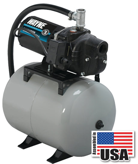 Wayne SWS50-8.5FX Jet Pump, 120/240 V, 0.5 hp, 1-1/4 in Suction, 3/4 in Discharge Connection, 25 ft Max Head