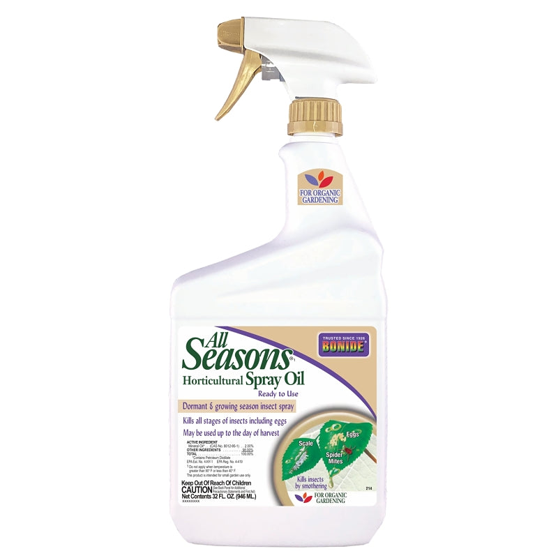 Bonide All Seasons 214 Horticultural Spray Oil, Liquid, Spray Application, 1 qt