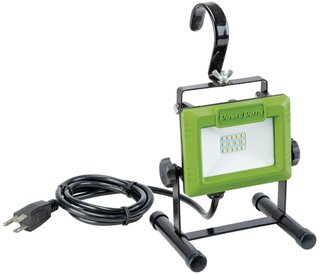 PowerSmith PWL110S Work Light with Stand, 120 VAC, 10 W, 1-Lamp, LED Lamp, 1080 Lumens Lumens, 5000 K Color Temp