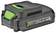Genesis GLAB2020B Battery, 20 V Battery, 2 Ah