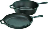 Lodge LCC3 Pre-Seasoned Combo Cooker, 3.2 qt Capacity, Cast Iron