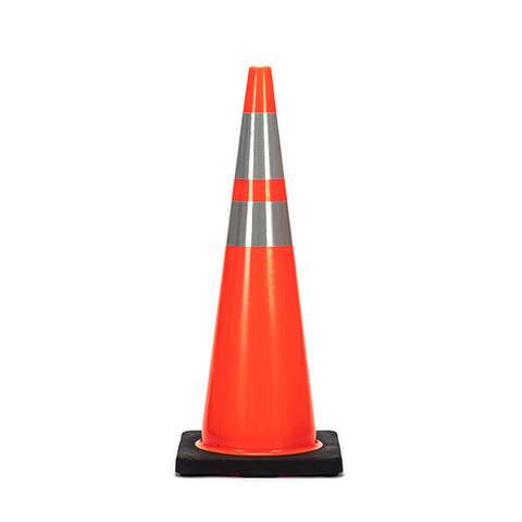 Home Plus 36 in. Triangular Orange Safety Cone 1 pk