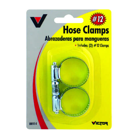 Victor 1/2 in. 1-1/4 in. SAE 12 Silver Hose Clamp Stainless Steel Band