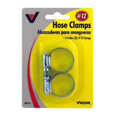 Victor 1/2 in. 1-1/4 in. SAE 12 Silver Hose Clamp Stainless Steel Band