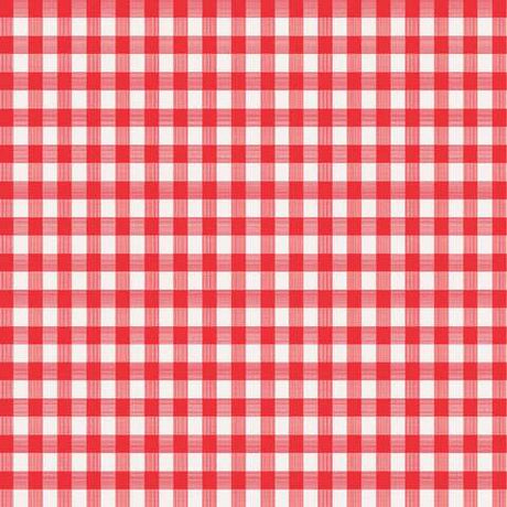 Magic Cover Red/White Checkered Vinyl Disposable Tablecloth 52 in. L X 52 in. W