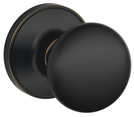 Schlage Stratus Series J10 STR 716 Passage Knob, Metal, Aged Bronze, 2-3/8, 2-3/4 in Backset, 1-5/8 x 2-3/4 in Strike