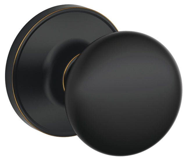 Schlage Stratus Series J10 STR 716 Passage Knob, Metal, Aged Bronze, 2-3/8, 2-3/4 in Backset, 1-5/8 x 2-3/4 in Strike